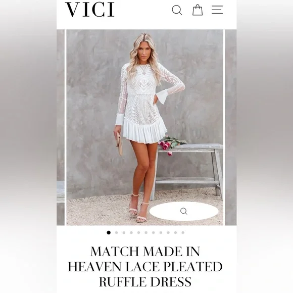 Vici | Dresses | Vici White Ruffle Mini Dress | Poshmark